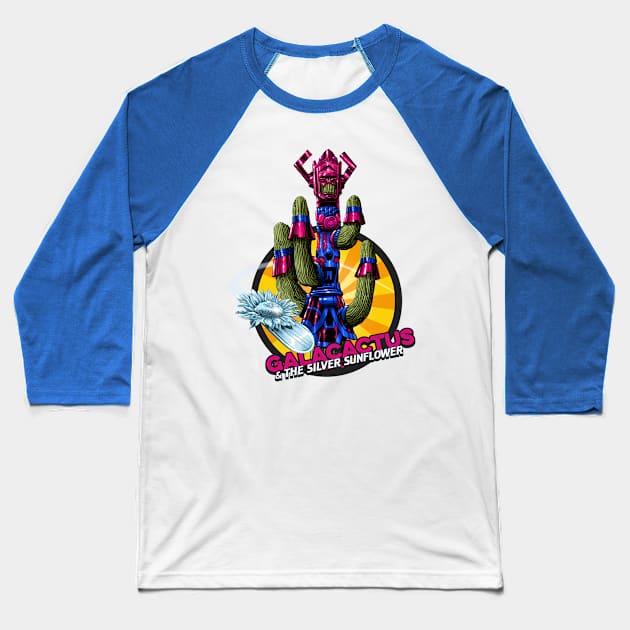 Galacactus & the Silver Sunflower Baseball T-Shirt by ThirteenthFloor